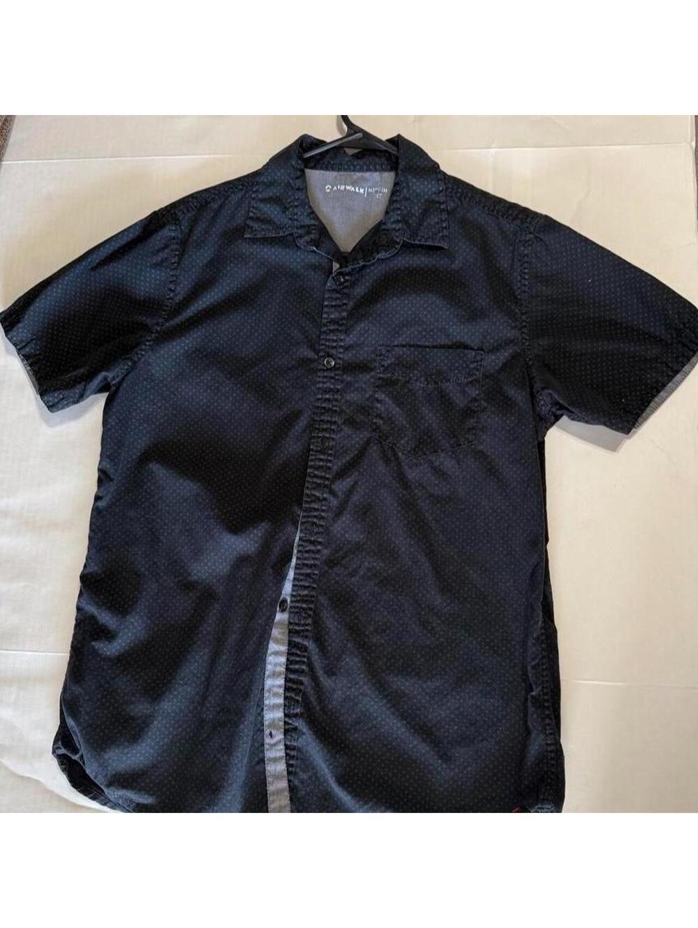 Airwalk Y2K Men’s M Black Button Up Skatecore Grunge Alt Streetwear 2000s
